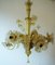 Gold Dust Murano Glass Chandelier from Barovier & Toso, Italy, 1940s 3