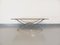 Vintage Coffee Table in Glass and Chromed Metal, 1970s 7