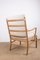Danish 149 Colonial Armchair in Oak and Fabric by Ole Wanscher for Carl Hansen, 2000s, Image 4