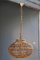Lámpara de suspensión italiana de bambú, años 60, Imagen 1