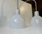 Toldbod White Opaline Glass Pendant Lamps from Louis Poulsen, 1980s, Set of 2 3