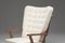 Grand Repos Lounge Chair in Oak attributed to Guillerme et Chambron for Votre Maison, France, 1950s 7