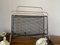 Vintage Magazine Stand in Brass and Painted Metal Grille, 1950s 10