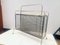 Vintage Magazine Stand in Brass and Painted Metal Grille, 1950s, Image 1