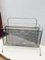 Porte-Revues Vintage en Laiton et Grille en Métal Peint, 1950s 2