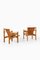 Trienna Easy Chairs in Oak & Original Leather attributed to Carl-Axel Acking, 1957, Set of 2 5