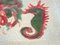 Dekorative Vide Poche aus weißer & grüner Keramik mit Seepferdchen, 1960er 8