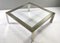 Square Coffee Table in Brass, Chrome and Glass by Renato Zevi, Italy, 1970s 2