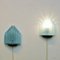 Italian Light Blue Glass Wall Lamps, 1980s, Set of 2 7