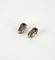 925 Sterling Silver Ear Clips with Garnets from George Jensen, 2007, Set of 2 1