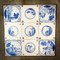 Mid-Century Nesting Tables with Delft Blue Tile Tops, Set of 3, Image 4