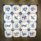 Mid-Century Nesting Tables with Delft Blue Tile Tops, Set of 3 5