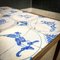 Tables Gigognes Mid-Century avec Plateaux en Carrelage Bleu de Delft, Set de 3 6