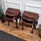 French Nightstands with Drawers and Carbriole Legs, 1940s, Set of 2 5