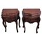 French Nightstands with Drawers and Carbriole Legs, 1940s, Set of 2 1