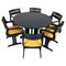 Tavolo da pranzo rotondo Mid-Century con sedie da pranzo, anni '70, set di 7, Immagine 1