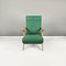 Mid-Century Italian Green Fabric and Wood Reclining Armchair by Antonio Gorgone, 1950 3