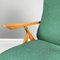 Mid-Century Italian Green Fabric and Wood Reclining Armchair by Antonio Gorgone, 1950 7