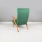 Mid-Century Italian Green Fabric and Wood Reclining Armchair by Antonio Gorgone, 1950 5