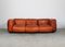 Marius & Marius 3-Seat Sofa in Leather by Mario Marenco for Arflex, 1970s 3