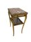 Rectangular Gilded Wood Side Table with Marble Top, Image 7