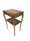 Rectangular Gilded Wood Side Table with Marble Top, Image 5