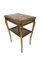 Tavolino rettangolare in legno dorato con ripiano in marmo, Immagine 5