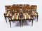 3-Pillar Mahogany Dining Table and Chairs, 1970s, Set of 17 14