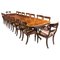 3-Pillar Mahogany Dining Table and Chairs, 1970s, Set of 17 1