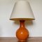 Orangefarbene Tischlampe aus Keramik, 1980er 3