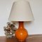 Orangefarbene Tischlampe aus Keramik, 1980er 5
