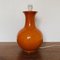 Orangefarbene Tischlampe aus Keramik, 1980er 2