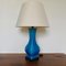Lámpara de mesa de cerámica turquesa, años 80, Imagen 4