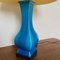 Lámpara de mesa de cerámica turquesa, años 80, Imagen 5