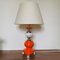 Orange and Chrome Table Lamp from MCM, 1970s 8