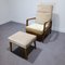 Antimot Lounge Chair and Stool from Knoll, 1960s, Set of 2 5