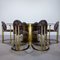 Hollywood Regency Dining Table and Armchairs from Belgo Chrom, 1980s, Set of 7 11