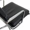 Chaise EA-215 Softpad en Cuir Noir et Chrome par Charles Eames 2
