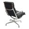 EA-215 Softpad Chair aus schwarzem Leder und Chrom von Charles Eames 4