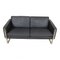 CH-102 2-Seater Sofa in Gray Patinated Leather by Hans J. Wegner 4