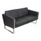 CH-102 2-Seater Sofa in Gray Patinated Leather by Hans J. Wegner 5