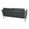 CH-102 2-Seater Sofa in Gray Patinated Leather by Hans J. Wegner 3