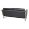 CH-102 2-Sitzer Sofa aus grau patiniertem Leder von Hans J. Wegner 3