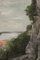 French School Artist, Riverside Cliff, Oil on Panel, Early 20th Century, Framed, Image 4
