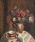Hans Keller, Natura morta con fiori e tazza da tè, Inizio XX secolo, Olio su tela, Immagine 2