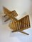 Folding Scissor Chairs in Wood, 1970s, Set of 2 2