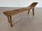 Antique French Country Bench in Carved Oak 4
