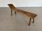 Antique French Country Bench in Carved Oak 1