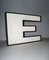 Large Dutch Industrial Letter E Lamp in Black and White, 1980s, Image 7