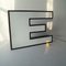 Large Dutch Industrial Letter E Lamp in Black and White, 1980s 14